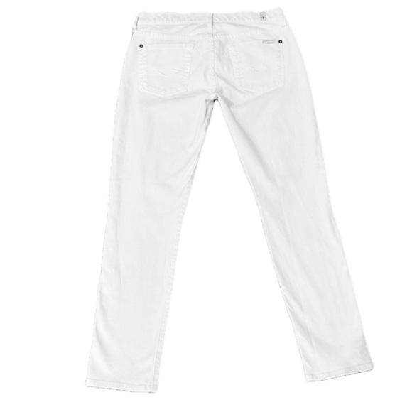 ππ€ 7 FOR ALL MANKIND Josephina Skinny Boyfriend Jeans | White Sz 26 #preppyvibes - Picture 2 of 9